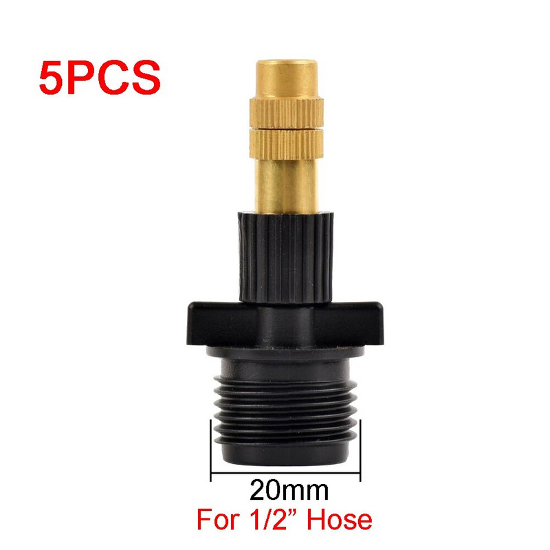 5 tk 8 tüüpi mikrotilgakastmist, udu messingist düüs aiapihusti jahutusosad vasest sprinkler koos pistikuga