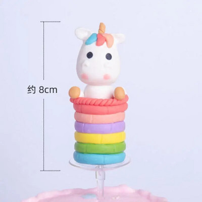 Decorat pentru tort cu balon din spumă, cu culori de bomboane, unicorn, curcubeu, cadou pentru copii, cadou pentru baby shower, nuntă, coacere, pentru tort