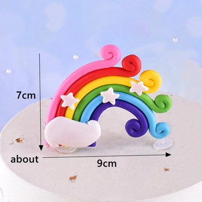 Decorat pentru tort cu balon din spumă, cu culori de bomboane, unicorn, curcubeu, cadou pentru copii, cadou pentru baby shower, nuntă, coacere, pentru tort