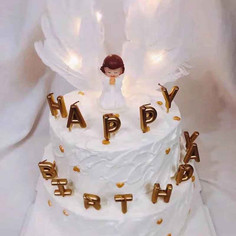 1 buc. Aripi de pene de înger Steagul Tort Toppers pentru nunta, petrecere de aniversare, Top Decor Accesorii pentru scule de bucătărie