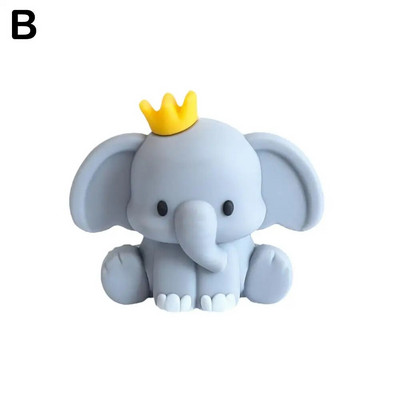 Erdei állat torta topper trópusi dzsungel szafari oroszlán elefánt zsiráf majom tortadísz első születésnapi parti aranyos ajándék