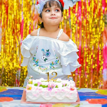 10 части Декорации за торти от 0 до 9 години Златни числа Покрив за торта за рожден ден 0-9 числа Декорация за торта за рождени дни