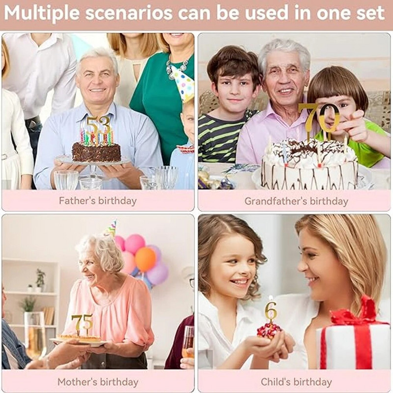 10 vienetų torto puošmenos nuo 0 iki 9 metų aukso numerių gimtadienio torto puošmena 0-9 numerių torto puošmena gimtadienio vakarėliams