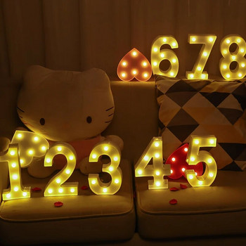 Буква от азбука LED нощна лампа номер лампа рожден ден стена сватба парти декорация на спалня сладка светлина подарък лампа домашни аксесоари