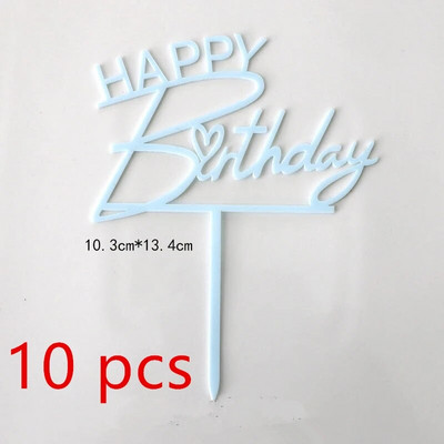 10 tk. Uus kuldne palju õnne sünnipäevaks mõeldud koogipea, kuldne must akrüül, laste sünnipäevapeo kook, magustoidukaunistus, kingitus beebiõhtul