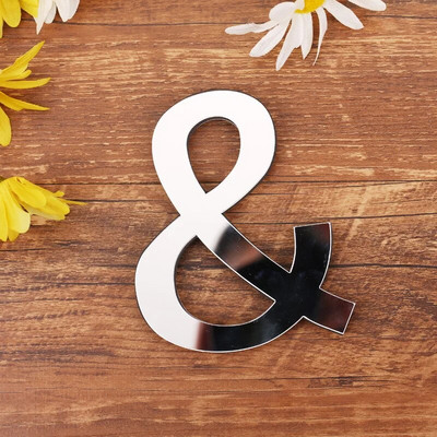 3D DIY akrüül inglise tähtedega seinakleebis Isikupärastatud nimi Isekleepuvad peeglikleebised pulmade sünnipäevaks kodukaunistuseks