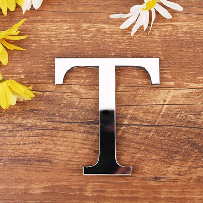 3D DIY akrüül inglise tähtedega seinakleebis Isikupärastatud nimi Isekleepuvad peeglikleebised pulmade sünnipäevaks kodukaunistuseks