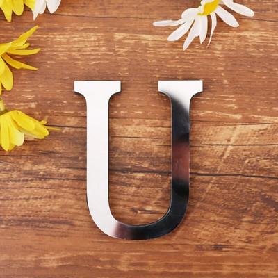 3D DIY akrüül inglise tähtedega seinakleebis Isikupärastatud nimi Isekleepuvad peeglikleebised pulmade sünnipäevaks kodukaunistuseks