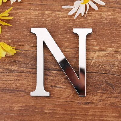 3D DIY akrüül inglise tähtedega seinakleebis Isikupärastatud nimi Isekleepuvad peeglikleebised pulmade sünnipäevaks kodukaunistuseks