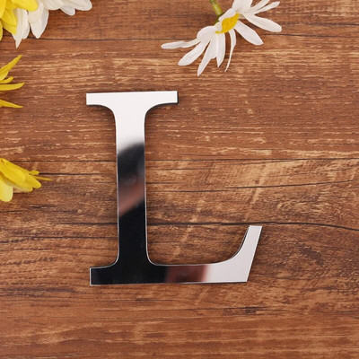 3D DIY akrüül inglise tähtedega seinakleebis Isikupärastatud nimi Isekleepuvad peeglikleebised pulmade sünnipäevaks kodukaunistuseks