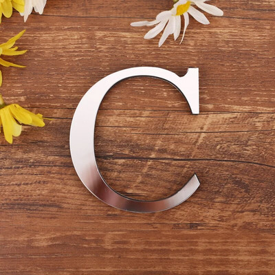 3D DIY akrüül inglise tähtedega seinakleebis Isikupärastatud nimi Isekleepuvad peeglikleebised pulmade sünnipäevaks kodukaunistuseks