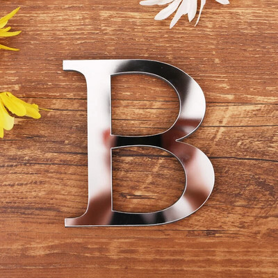 3D DIY akrüül inglise tähtedega seinakleebis Isikupärastatud nimi Isekleepuvad peeglikleebised pulmade sünnipäevaks kodukaunistuseks