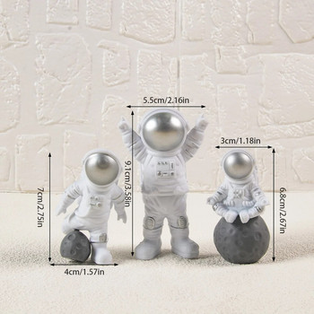 Astronaut Space Cake Toppers Outer Space Astronaut Figurines Planet Rocket ένθετο κέικ για παιδιά Προμήθειες για πάρτι γενεθλίων Baby shower