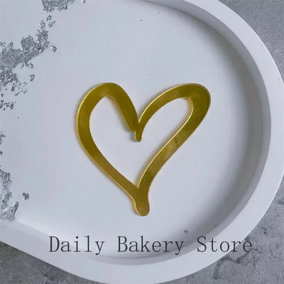 10 tk/komplekt Head sõbrapäeva tassikoogi pealistükid Stiil Armastus Südamemärgistus Akrüülist koogipealne Pulmapeo Magustoidu kaunistus