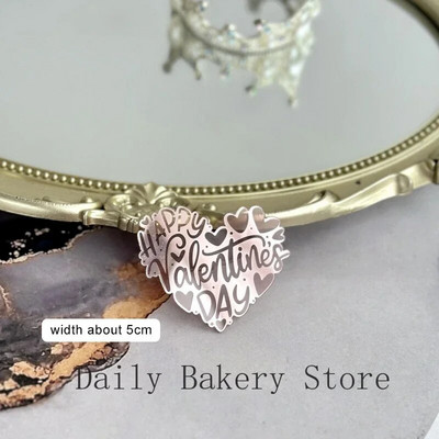 10 tk/komplekt Head sõbrapäeva tassikoogi pealistükid Stiil Armastus Südamemärgistus Akrüülist koogipealne Pulmapeo Magustoidu kaunistus