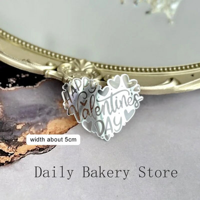 10 tk/komplekt Head sõbrapäeva tassikoogi pealistükid Stiil Armastus Südamemärgistus Akrüülist koogipealne Pulmapeo Magustoidu kaunistus