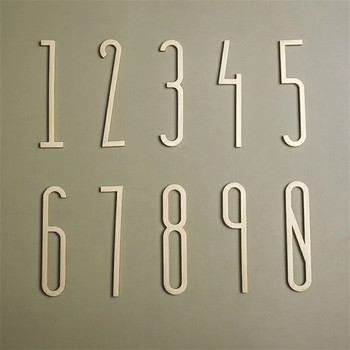 Масивни месингови букви за дома Декоративна английска азбука Номер на къща Арабски цифри Направи си сам Име на магазин