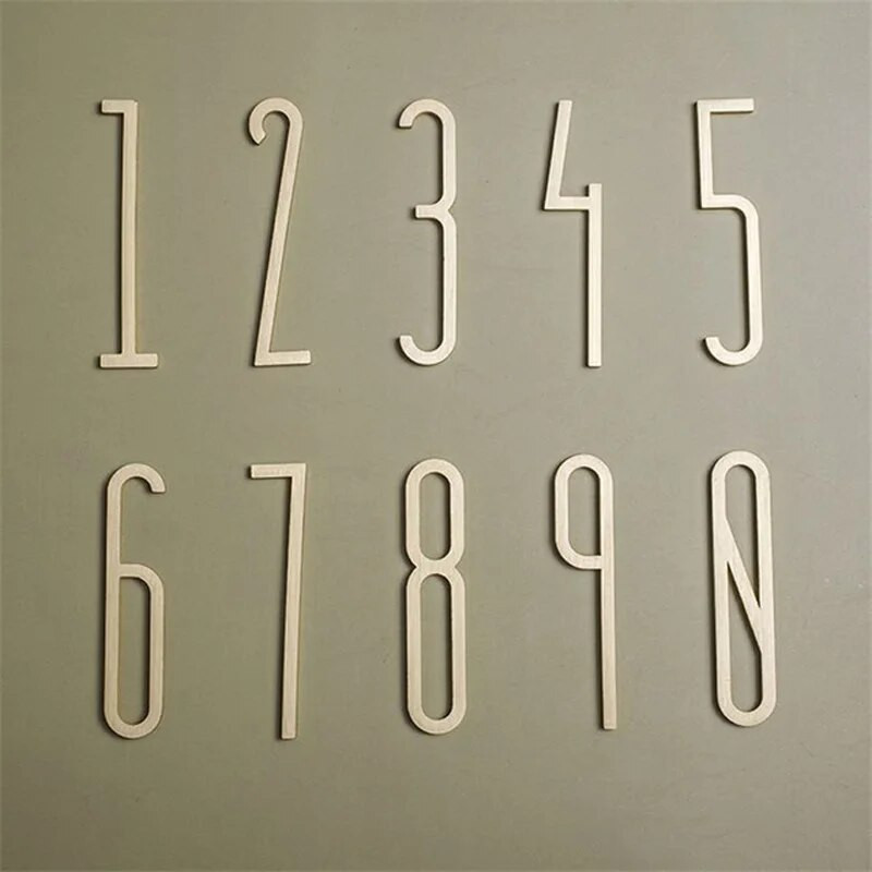 Čvrsta mjedena slova Kućni ukrasni kućni broj engleske abecede Arapski brojevi DIY Naziv trgovine