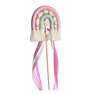 Tortabetét szivárvány alakú Kézzel szőtt pamut kötél Tortafeltétek Ünnepi dekoráció tortasütési kellékek Születésnapi kellékek