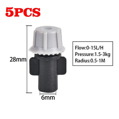 Rippuv uduotsik veeudu sprinkleri niisutussüsteem 5/7 suunaga reguleeritav pihustikomplekt kasvuhoone niisutamiseks