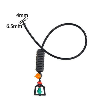 Rippuv uduotsik veeudu sprinkleri niisutussüsteem 5/7 suunaga reguleeritav pihustikomplekt kasvuhoone niisutamiseks