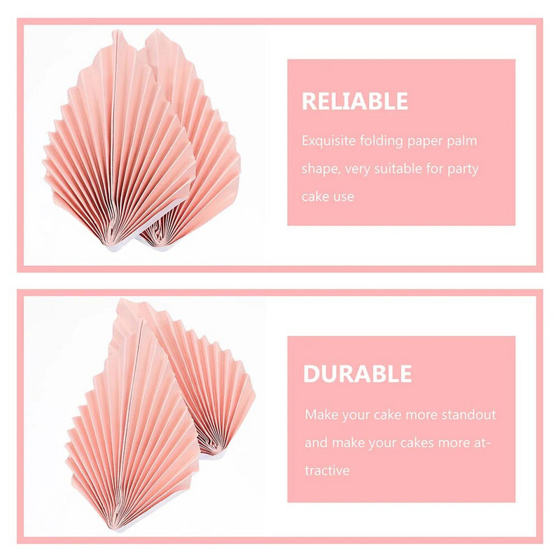 16 tk palmilehe vahetükk peo magustoidu topper ornament Kaunistus toppers plastikust kook Miss Gold