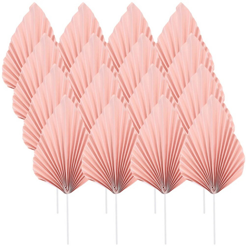 16 tk palmilehe vahetükk peo magustoidu topper ornament Kaunistus toppers plastikust kook Miss Gold