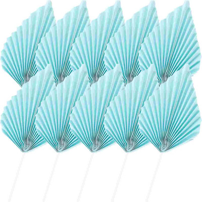 Palmino lišće Prekrivači za torte Papir Palmino lišće Cupcake Picks Leaf Cake Decoration Hawaii Aloha Jungle Summer Wedding Birthday Blue