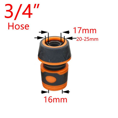 Brzi priključak za vrtno crijevo 1/2 3/4 1 inčni spojnik cijevi Zaustavni priključak za vodu 32/20/16 mm Popravak sustava za navodnjavanje
