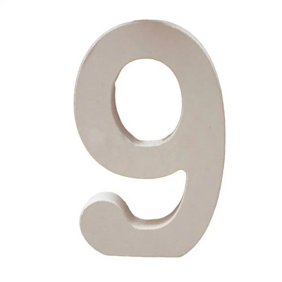 Decor Wedding 1PC Wood Craft 0-9 White Puidust numbrid Peokaunistused Hotelli kodu Foto Rekvisiidid Number Puidust ornament