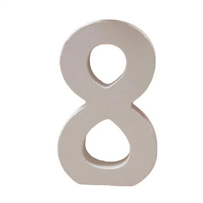Decor Wedding 1PC Wood Craft 0-9 White Puidust numbrid Peokaunistused Hotelli kodu Foto Rekvisiidid Number Puidust ornament