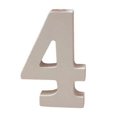 Decor Wedding 1PC Wood Craft 0-9 White Puidust numbrid Peokaunistused Hotelli kodu Foto Rekvisiidid Number Puidust ornament