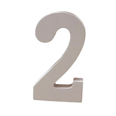 Decor Wedding 1PC Wood Craft 0-9 White Puidust numbrid Peokaunistused Hotelli kodu Foto Rekvisiidid Number Puidust ornament