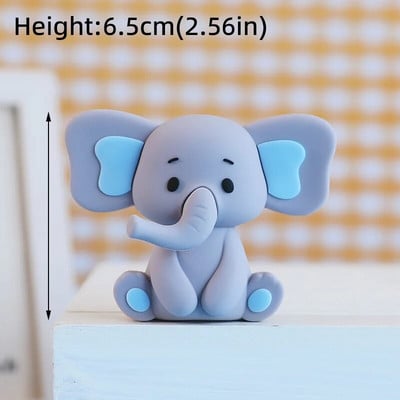 Baby Elephant Cake Topper Baby Shower Elevandikoogi kaunistamiseks lastele 2. 1. sünnipäeva peo kaunistus Poiss Tüdruk Sugu paljastamine