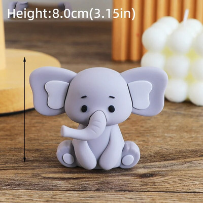 Baby Elephant Cake Topper Baby Shower Elevandikoogi kaunistamiseks lastele 2. 1. sünnipäeva peo kaunistus Poiss Tüdruk Sugu paljastamine