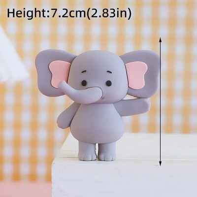 Baby Elephant Cake Topper Baby Shower Elevandikoogi kaunistamiseks lastele 2. 1. sünnipäeva peo kaunistus Poiss Tüdruk Sugu paljastamine