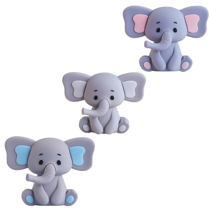 Baby Elephant Cake Topper Baby Shower Elevandikoogi kaunistamiseks lastele 2. 1. sünnipäeva peo kaunistus Poiss Tüdruk Sugu paljastamine