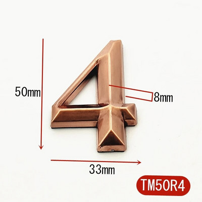 5 cm majanumbri kleebise silt Numbriline ukseplaat tahvel sahtli silt Plaat Hotelli koduaadress Ukse silt pronks plastik 0-9