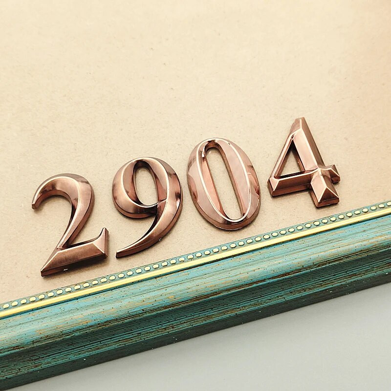 5 cm majanumbri kleebise silt Numbriline ukseplaat tahvel sahtli silt Plaat Hotelli koduaadress Ukse silt pronks plastik 0-9