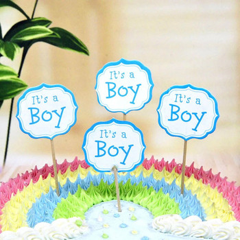 12/18/20 бр. Baby Shower Cupcake Toppers Boy Girl It\'s a Boy It\'s a Girl Избор на торта Разкриване на пола Babyshower парти консумативи