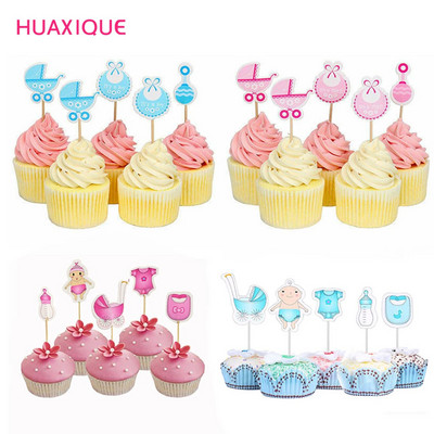 18/12/20 tk Baby Shower Cupcake Toppers Poiss Tüdruk See on poiss See on tüdruk Koogivalik Sugu Avalda Babyshower peotarbed