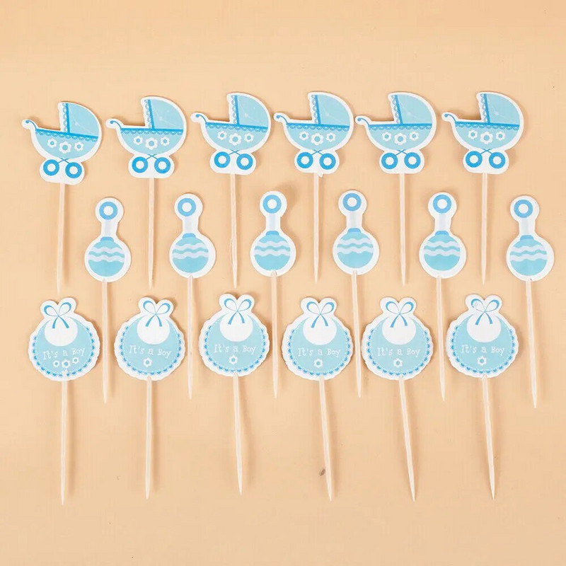 18/12/20 tk Baby Shower Cupcake Toppers Poiss Tüdruk See on poiss See on tüdruk Koogivalik Sugu Avalda Babyshower peotarbed