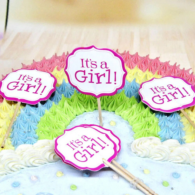 18/12/20 tk Baby Shower Cupcake Toppers Poiss Tüdruk See on poiss See on tüdruk Koogivalik Sugu Avalda Babyshower peotarbed