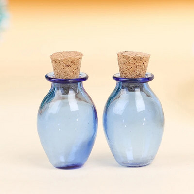 2 komada 9 boja Mini staklene boce u boji Slatke boce s plutom Male bočice na dar Sićušne staklenke Bočice Dekoracija doma