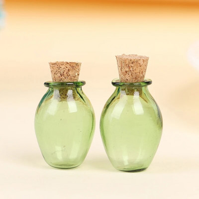 2 komada 9 boja Mini staklene boce u boji Slatke boce s plutom Male bočice na dar Sićušne staklenke Bočice Dekoracija doma