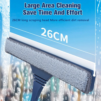 Εργαλείο καθαρισμού υαλοκαθαριστήρων 2 σε 1 με πλέγμα παραθύρων, βούρτσα καθαρισμού παραθύρων Magic Broom Wiper Telescopic Long Hand Mop Window Mop Squeegee Wiper Cleaning