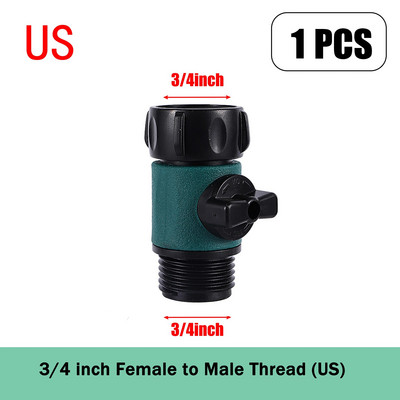 Ventil s navojem od 3/4" s priključkom za nazuvicu od 16 mm Zaporni ventil za vrtno crijevo Adapter za preusmjernu slavinu za autopraonicu Zalijevanje vrta