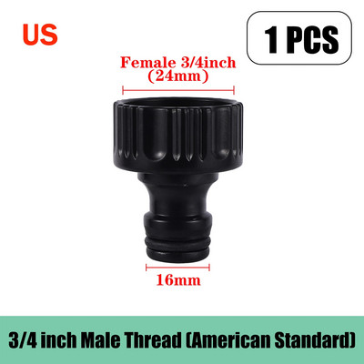 Ventil s navojem od 3/4" s priključkom za nazuvicu od 16 mm Zaporni ventil za vrtno crijevo Adapter za preusmjernu slavinu za autopraonicu Zalijevanje vrta
