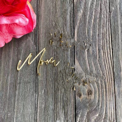 Boldog Anyák Napját Születésnapi Tortafedő Arany Egyszerű dizájn Akril MOM Party Tortafeltöltők Anyák napi ajándékok Desszert dekoráció