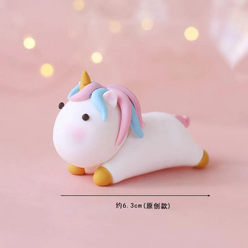 Unicorn Birthday Cake Topper Decoration Girl Doll Beauty Rainbow Love Pink Star Baby Shower Cake Insert Flags